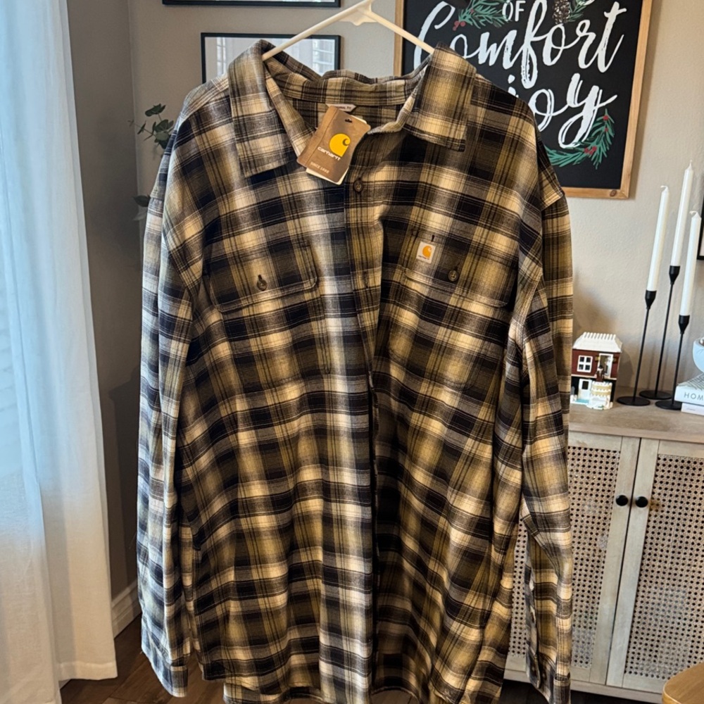 Carhartt Black and Tan Checkered Shirt